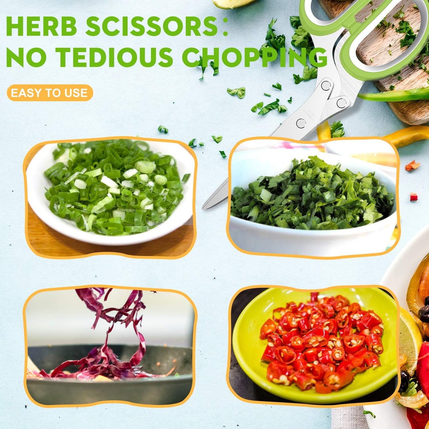 5-Blade Herb Scissors by kitchens Gadgetry