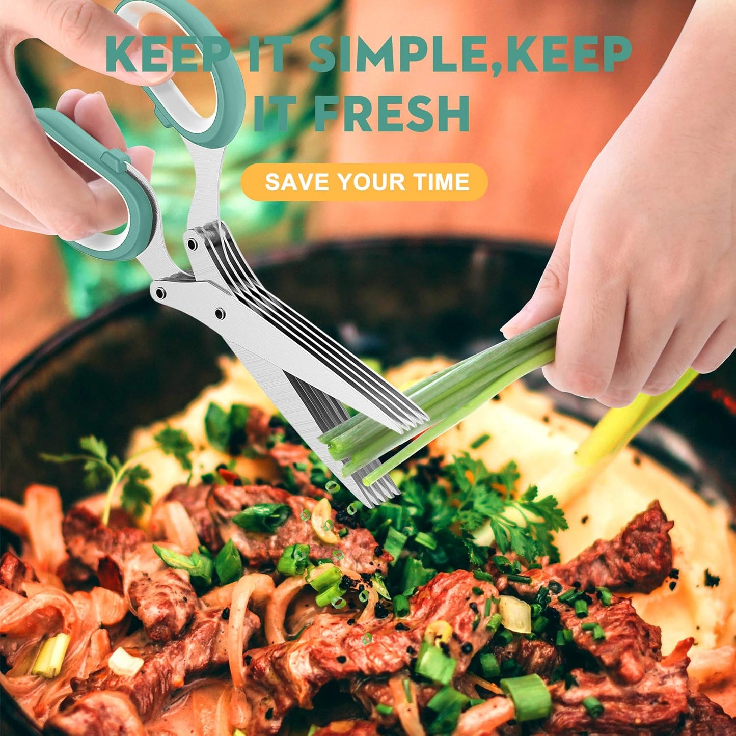5-Blade Herb Scissors by kitchens Gadgetry