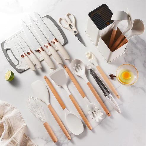 19PCS Kitchen Utensil & Knife Set by kitchens Gadgetry