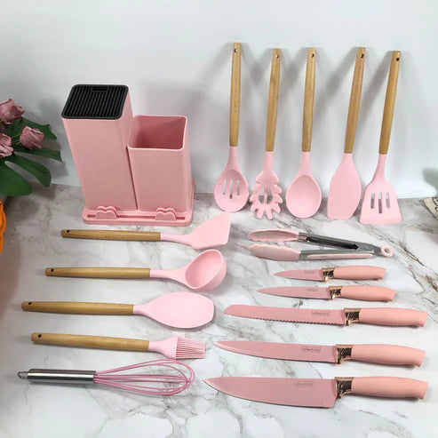 19PCS Kitchen Utensil & Knife Set by kitchens Gadgetry