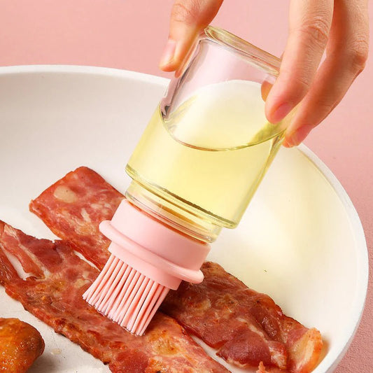 Portable Oil Bottle with Brush by kitchens Gadgetry